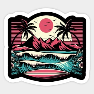 Retro Surf Vibes Sticker